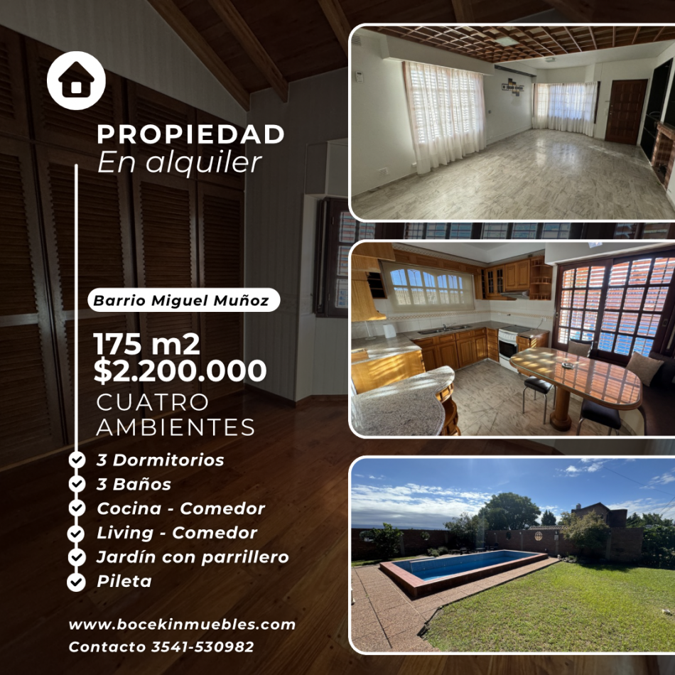 Alquiler anual casa en Carlos Paz 
